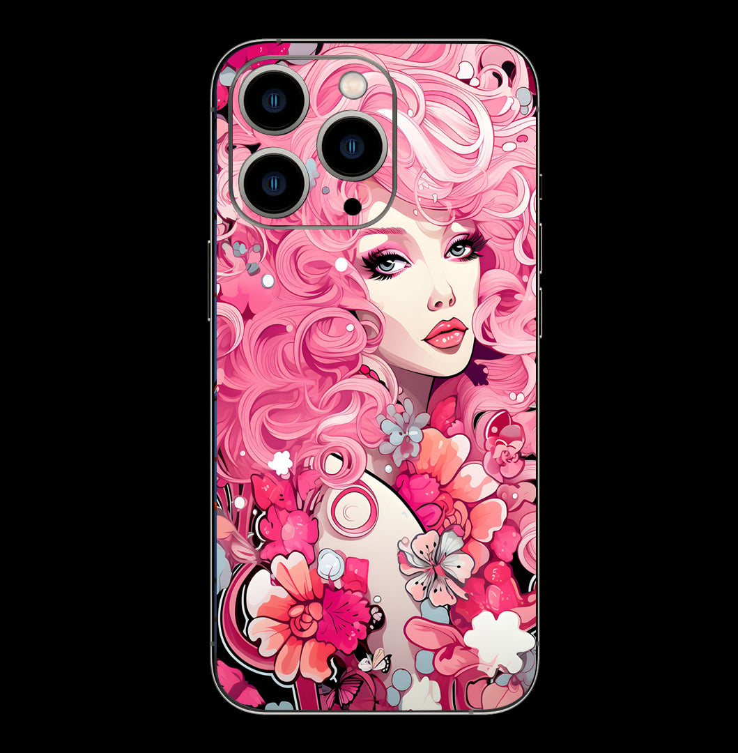 13 Pro Max Vector Pink Flower barbie skins