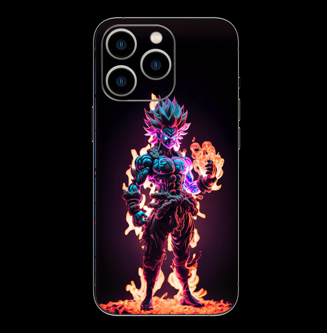 13 Pro Max Dragon BallZ Vegeta Fire and Smoke Glow skins